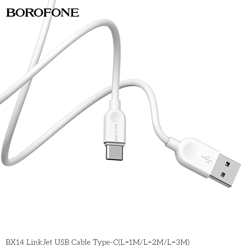 BOROFONE BX14 LinkJet USB-A to USB-C cable 1m NZ 5